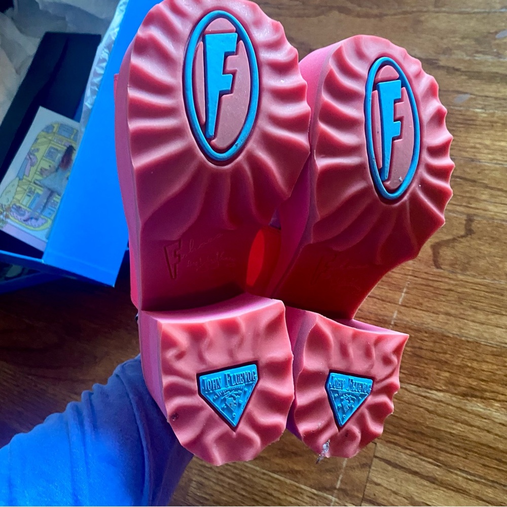 John Fluevog Skyhigh-F Razzle Platform Sandal - Vibrant Pink - Picture 13 of 13